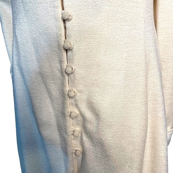 Vintage Chayes stunning cream French frock    Asymmetrical coat size large - Picture 4 of 11